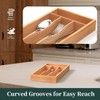 BEKVEM Small Silverware Organizer, Bamboo Kitchen Drawer Organizer, Utensil Holder,