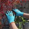 QEAR SAFETY 3 Pairs Gardening Gloves Textured Latex Palm for