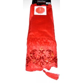 Christmas Shoppe The Christmas Shoppe Tree Skirt 50 inches Red Color sequin design & Tassels, NWT