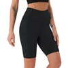 Persit Women's Short Leggings, Opaque Cycling Shorts with Pockets, black