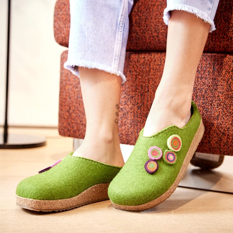 Haflinger Chloe Mule,Captains Blue,37 EU/6 US Womens M