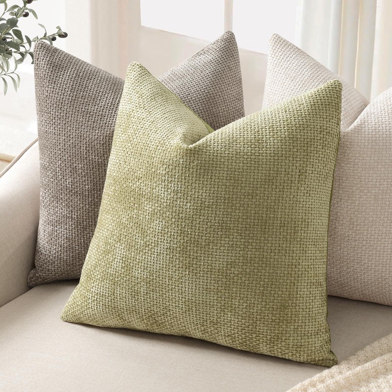 ZWJD Cushion Covers 50x50cm 2 Pack – Soft Chenille Decorative