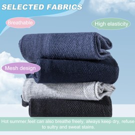 JZPJZP Men's Mid-Crew Athletic mesh Socks Moisture Wicking Workout Socks with Cushioned Sole, Breathable Cotton for Running, Hiking, Gym & Daily Wear