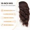 AISI HAIR Brown Wig for Women Medium Length Wave Curly