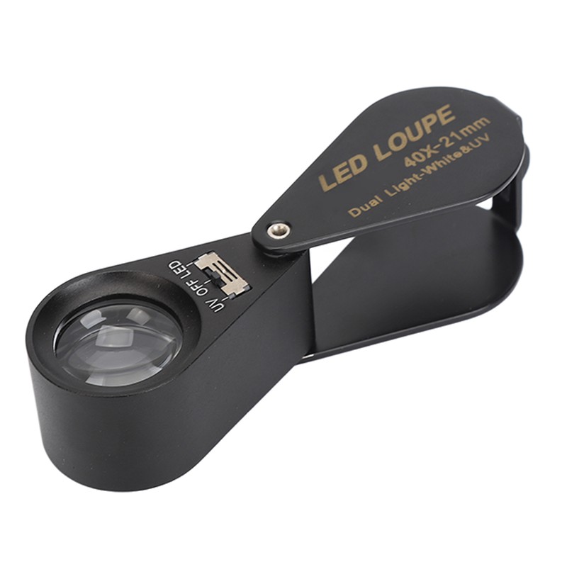 Jewelry Magnifier 40X 21mm Lens Foldable Magnifying Eye Loupe with