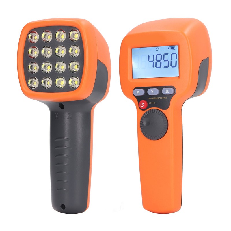 Digital Handheld Stroboscope High Accuracy Prevents Contact LED Flash Strobe