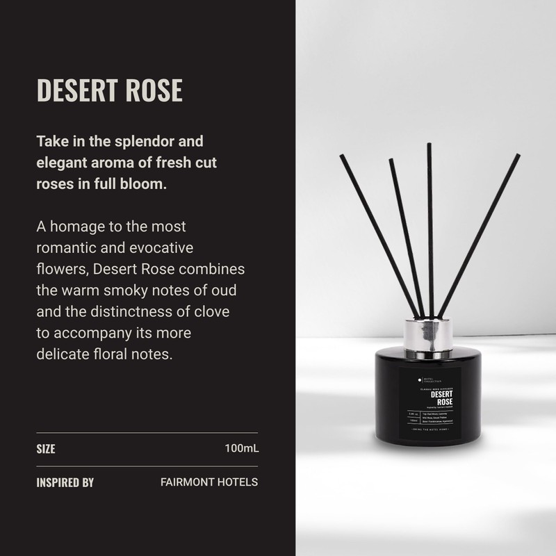 Desert Rose Reed Diffuser Set,Luxury Hotel Inspired Home Diffuser, Lasting