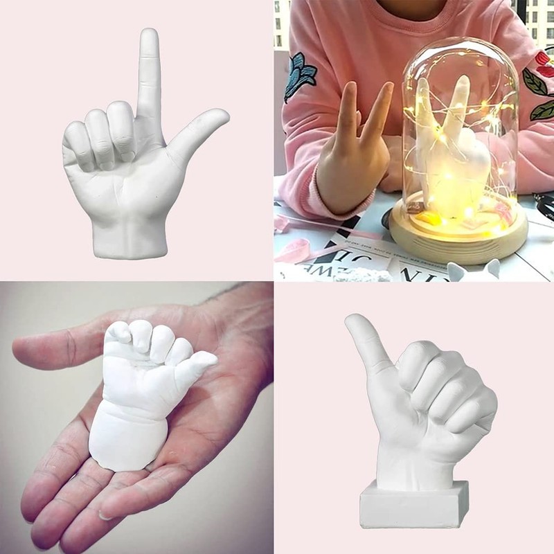 OHEPFD Keepsake Hands Casting Kit DIY Plaster Statue Molding Kit,