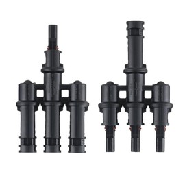 SJZ SUN RUN Solar Panel T Branch Connector 3 to 1 Connectors for Solar Panels Parallel Coupler Combine IP68 Waterproof 70A 1500V (1Pairs MMMF+FFFMM)