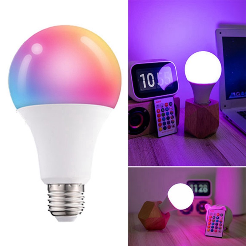 3Pcs LED Bulbs Remote Control Control RGB LED Color Changing