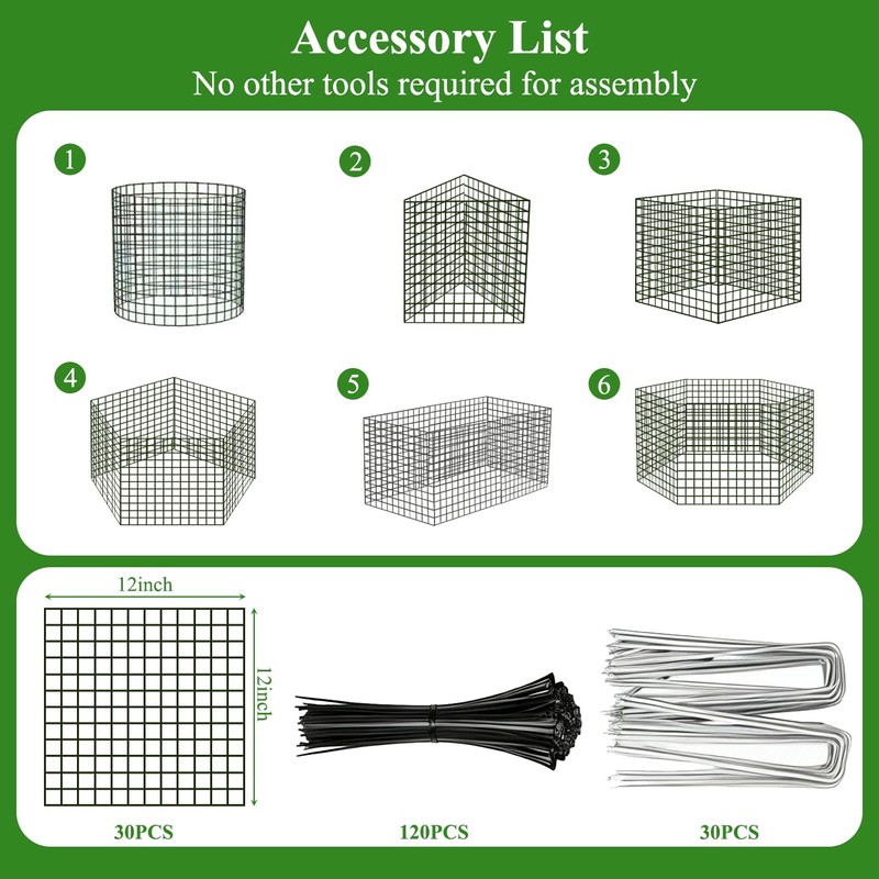 DAYUMKOU 10 Pack Metal Wire Mesh Plant Protector from Animals(12"×12")