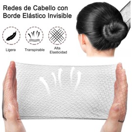 200PK Red para Cabello, Red de Pelo Tejida, Malla Elástica Invisible para Mujer, Gorros Malla Cofias Desechable, Redecillas Invisibles para Cabello para Personal de Servicio, Azafatas, Bailarines Red de Pelo Tejida, Red para Peinados Desechable, Redecilla