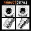 GLOCRORET 1/2’’ NPT Flat Face Hydraulic Quick Couplers Set Compatible