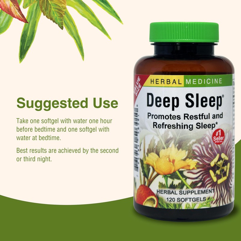 Herbs Etc. Deep Sleep Softgels - Herbal Sleep Support Supplement