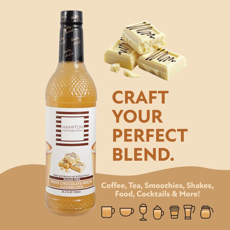 Sugar Free Coffee Syrup, White Chocolate Mocha Flavor Drink Mix