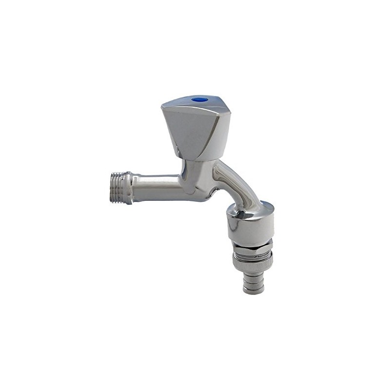derClou24 Valve Outlet Valve 1/2 Inch Chrome-Plated Brass Shiny Polished