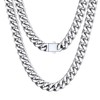 12mm Chunky Choker Cuban Chain Necklace for Women Men 20