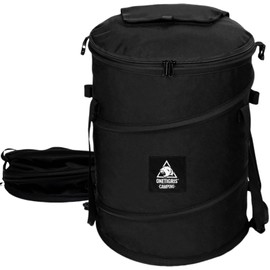 OneTigris Collapsible Trash Can for Camping,12 Gallon Pop up Trash Can with Sorting Clips, Outdoor Collapsible Bin with Lid 600d Oxford Cloth Yard Waste Bags Garden Bag for Camping,Recycling,RV