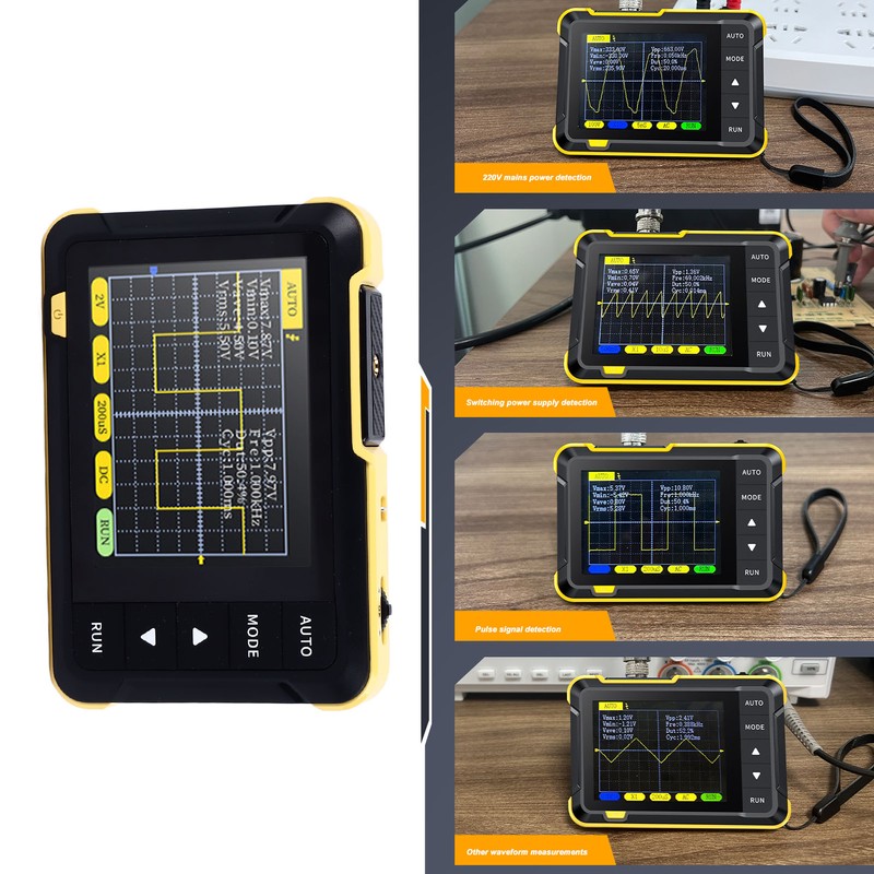 Handheld Mini Oscilloscope Portable Digital Oscilloscope for Beginners Repair Maintenance