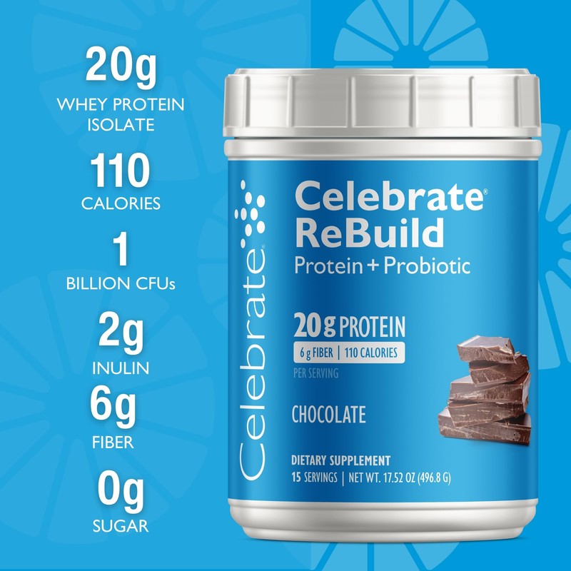 Celebrate Vitamins Rebuild Protein Powder with Probiotics & Prebiotics -