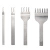 4 Pcs Hole Chisel 1+2+4+6 Prong Leather Punch Tool DIY
