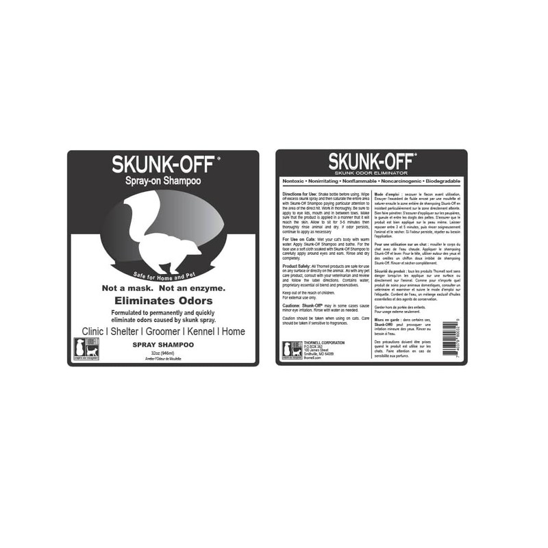 Skunk Off Shampoo and/or Odor Remover Gentle Safe Pet Formula