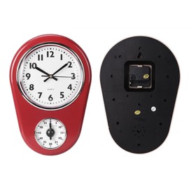 Retro Kitchen Timer Wall Clock, Retro Digital Wall Clock Kitchen Countdown Timer Vintage Rustic Clocks for Home Living Room Decor