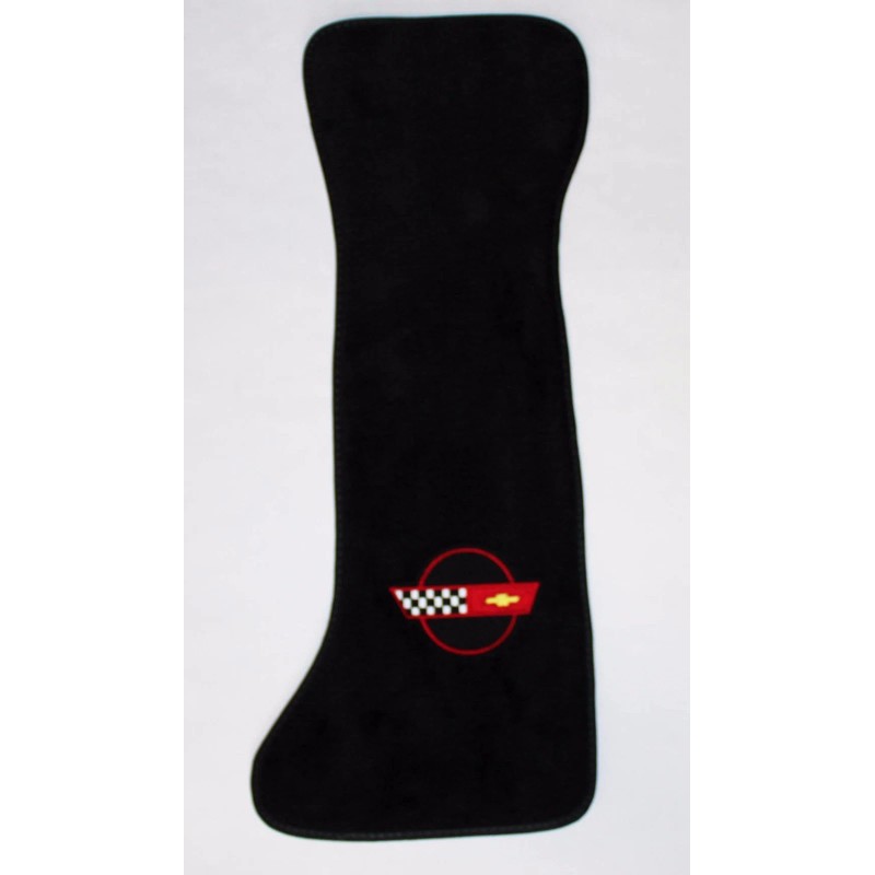 AFM NEW! FLOOR MATS 1984-1996 Corvette With Embroidered Circle Red