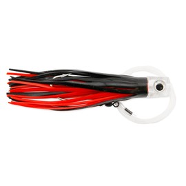C&H Lures Lil Stubby Rigged & Ready Mono Bait Rig, Black/Red Skirt, 7/0 Mustad Hook, Swivel, 100 lb Grand Slam Mono Line, 6 ft
