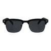 Mens Half Rim Rectangular Luxury Hipster Shade Sunglasses Matte Black