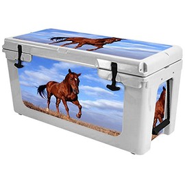 MightySkins (Cooler Not Included) Skin Compatible with RTIC 65 Cooler (2017 Model) - Horse | Protective, Durable, and Unique Vinyl Decal wrap Cover | Easy to Apply | Made in The USA