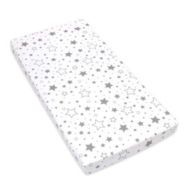 Amilian Fitted Sheet for Cot Bed, 60 x 120 cm, 70 x 140 cm, 100% Cotton, for Baby, Baby Bedding, 60 x 120 cm