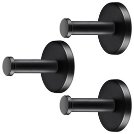 Bonsture Magnetic Hooks for Cruise Cabins, Black Magnetic Wreath Hanger, Locker Accessories, Strong Magnetic Hooks for Grill, Cruise Ship, Garage, Classroom, Whiteboard, Hanging (7.7lb)