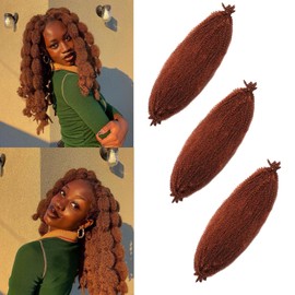 ROURUNFASI 350 Springy Afro Twist Hair 18 Inches Pre-separated Marley Twist Braiding Hair 3 Packs Pre-fluffed Spring Crochet Twist Hair For Soft Locs