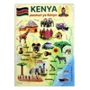 Kenya Graphic Map and Attractions Souvenir Fridge Magnet 2.5" X