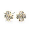 Barzaz Women's Quatrefoil Clover Titanium Post Crystal Earrings, Metal, Crystal
