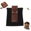 Bolso de cinturón plegable de lona y cuero, Negro