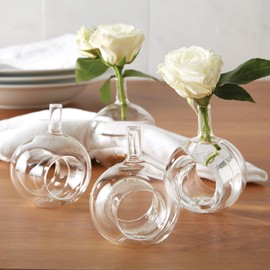 Two's Company Sitting Pretty Set of 4 Vase Napkin Ring