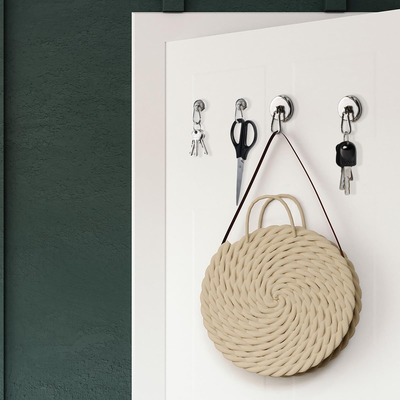 MIN CI Strong Magnetic Hooks, 48lbs（22kg） Strong Magnets Hooks Heavy
