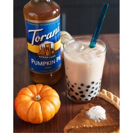 Torani Sugar-Free Syrup, Pumpkin Pie, 25.4 Fl Oz Bottle (Pack of 4)