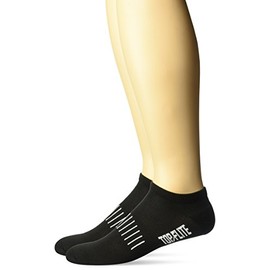 Top Flite Men's Sport Low Cut Socks with Cushioned Heel/Toe 2 Pack, Black, Large