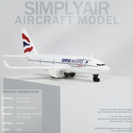 SimplyAir 1/400 British Airplane Model Kits Plastic Airplane Model for Collection and Display