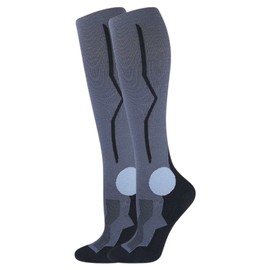 Men's and Women's Premium Compression Socks (as1, alpha, l, x_l, regular, regular, Grey)