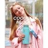 Coolflask Water Bottle 40 oz with Strap, Insulated Metal Water