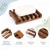Wooden Soap Holder, Teak Soap Dish Wooden Sponge Holder for