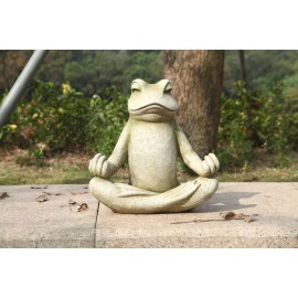 Hi-Line Gift Ltd. Zen Frog Statue-Frog Figure Home Decor Yard Lawn Display Resin Garden Statue