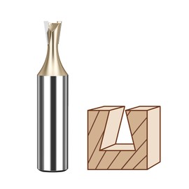 HUHAO Dovetail Router Bit 5/16-Inch 9 Degree, with 1/2-Inch Heavy-Duty Shank & Carbide Tip, Carbide Router Bits for Half-Blind and Through Dovetail Joints in Drawers, Cabinets, and Fine Casework