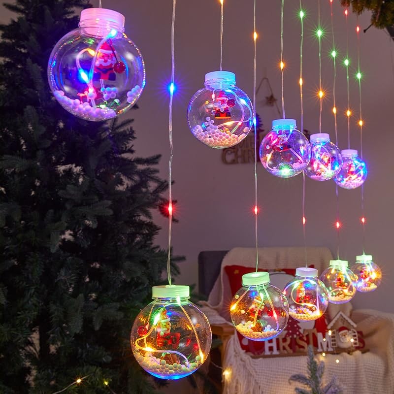 Frethind Wish Ball Curtain Lights: 118 in x 27.5 in