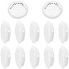 12 PCS Round Louver Grill Cover Air Vents (White)