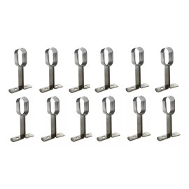 Herrajes Guerrero Soporte Central Para Tubo Ovalado Closet Brida Pack De 12 Pz